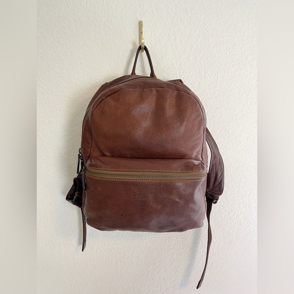 Frye Brown Leather Backpack